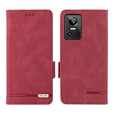 Leather Case Stands Flip Cover Holder L06Z for Realme GT Neo3 5G Red