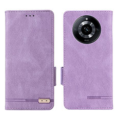 Leather Case Stands Flip Cover Holder L06Z for Realme Narzo 60 5G Purple