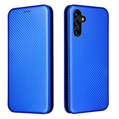 Leather Case Stands Flip Cover Holder L06Z for Samsung Galaxy A04s Blue