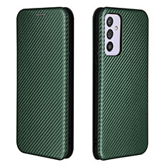 Leather Case Stands Flip Cover Holder L06Z for Samsung Galaxy A05s Green