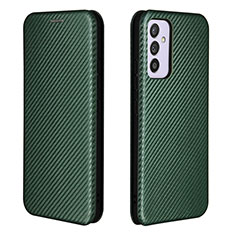 Leather Case Stands Flip Cover Holder L06Z for Samsung Galaxy A15 5G Green