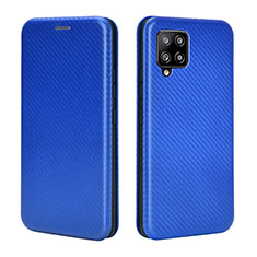 Leather Case Stands Flip Cover Holder L06Z for Samsung Galaxy A42 5G Blue