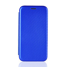 Leather Case Stands Flip Cover Holder L06Z for Samsung Galaxy A7 (2018) A750 Blue