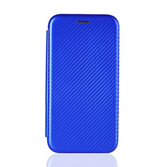 Leather Case Stands Flip Cover Holder L06Z for Samsung Galaxy A90 5G Blue