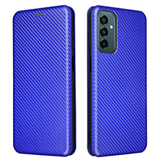 Leather Case Stands Flip Cover Holder L06Z for Samsung Galaxy F23 5G Blue