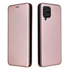 Leather Case Stands Flip Cover Holder L06Z for Samsung Galaxy M62 4G Rose Gold