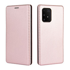 Leather Case Stands Flip Cover Holder L06Z for Samsung Galaxy S10 Lite Rose Gold