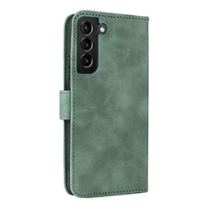 Leather Case Stands Flip Cover Holder L06Z for Samsung Galaxy S23 Plus 5G Green
