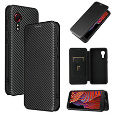 Leather Case Stands Flip Cover Holder L06Z for Samsung Galaxy XCover 5 SM-G525F Black