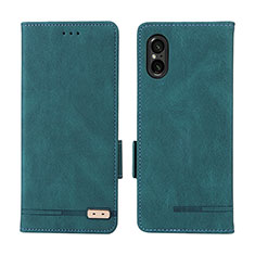 Leather Case Stands Flip Cover Holder L06Z for Sony Xperia 5 V Green