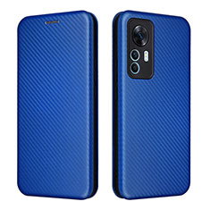 Leather Case Stands Flip Cover Holder L06Z for Xiaomi Mi 12T Pro 5G Blue