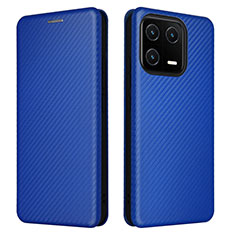 Leather Case Stands Flip Cover Holder L06Z for Xiaomi Mi 13 5G Blue