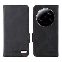 Leather Case Stands Flip Cover Holder L06Z for Xiaomi Mi 13 Ultra 5G Black