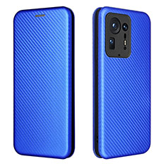 Leather Case Stands Flip Cover Holder L06Z for Xiaomi Mi Mix 4 5G Blue