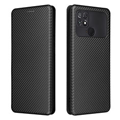 Leather Case Stands Flip Cover Holder L06Z for Xiaomi Poco C40 Black