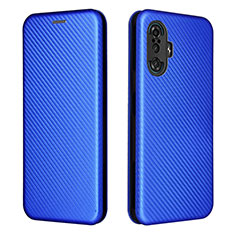 Leather Case Stands Flip Cover Holder L06Z for Xiaomi Poco F3 GT 5G Blue