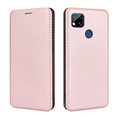 Leather Case Stands Flip Cover Holder L06Z for Xiaomi Redmi 10A 4G Rose Gold