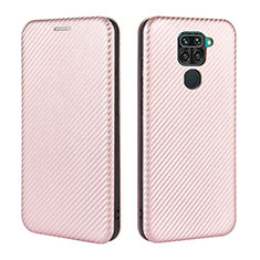 Leather Case Stands Flip Cover Holder L06Z for Xiaomi Redmi 10X 4G Rose Gold
