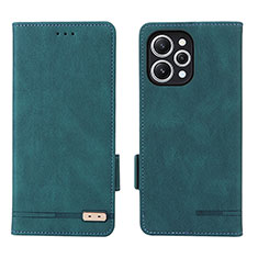 Leather Case Stands Flip Cover Holder L06Z for Xiaomi Redmi 12 4G Green