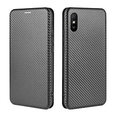Leather Case Stands Flip Cover Holder L06Z for Xiaomi Redmi 9AT Black