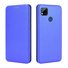 Leather Case Stands Flip Cover Holder L06Z for Xiaomi Redmi 9C Blue