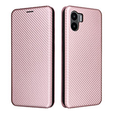 Leather Case Stands Flip Cover Holder L06Z for Xiaomi Redmi A1 Rose Gold