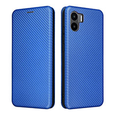 Leather Case Stands Flip Cover Holder L06Z for Xiaomi Redmi A2 Plus Blue