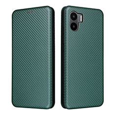 Leather Case Stands Flip Cover Holder L06Z for Xiaomi Redmi A2 Plus Green