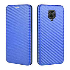 Leather Case Stands Flip Cover Holder L06Z for Xiaomi Redmi Note 9 Pro Max Blue