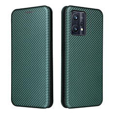 Leather Case Stands Flip Cover Holder L07Z for Realme 9 Pro+ Plus 5G Green