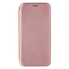 Leather Case Stands Flip Cover Holder L07Z for Samsung Galaxy A15 5G Rose Gold