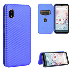 Leather Case Stands Flip Cover Holder L07Z for Samsung Galaxy A20 SC-02M SCV46 Blue