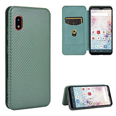 Leather Case Stands Flip Cover Holder L07Z for Samsung Galaxy A20 SC-02M SCV46 Green