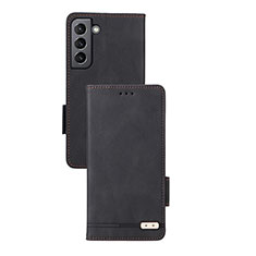 Leather Case Stands Flip Cover Holder L07Z for Samsung Galaxy S24 5G Black