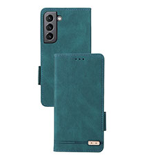 Leather Case Stands Flip Cover Holder L07Z for Samsung Galaxy S24 5G Green