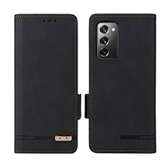 Leather Case Stands Flip Cover Holder L07Z for Samsung Galaxy Z Fold2 5G Black