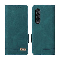 Leather Case Stands Flip Cover Holder L07Z for Samsung Galaxy Z Fold4 5G Green