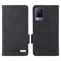Leather Case Stands Flip Cover Holder L07Z for Vivo V21s 5G Black