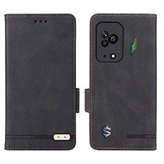Leather Case Stands Flip Cover Holder L07Z for Xiaomi Black Shark 5 5G Black