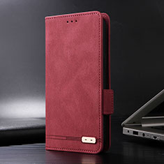 Leather Case Stands Flip Cover Holder L07Z for Xiaomi Poco F4 GT 5G Red