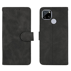 Leather Case Stands Flip Cover Holder L08Z for Realme 7i RMX2193 Black