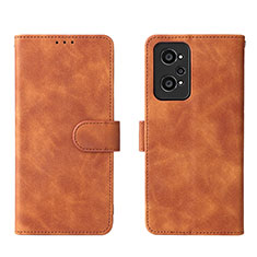 Leather Case Stands Flip Cover Holder L08Z for Realme GT Neo 3T 5G Brown