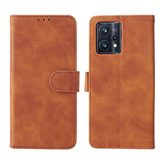 Leather Case Stands Flip Cover Holder L08Z for Realme Narzo 50 Pro 5G Brown