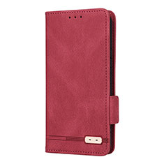 Leather Case Stands Flip Cover Holder L08Z for Samsung Galaxy S22 5G Red