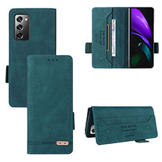Leather Case Stands Flip Cover Holder L08Z for Samsung Galaxy Z Fold2 5G Green