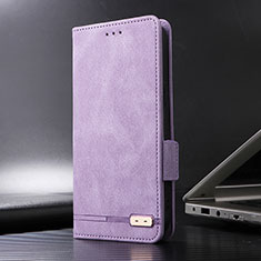 Leather Case Stands Flip Cover Holder L08Z for Xiaomi Redmi 9C Purple