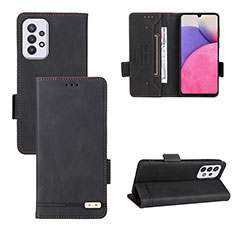 Leather Case Stands Flip Cover Holder L09Z for Samsung Galaxy A33 5G Black