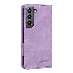 Leather Case Stands Flip Cover Holder L09Z for Samsung Galaxy S21 5G Purple