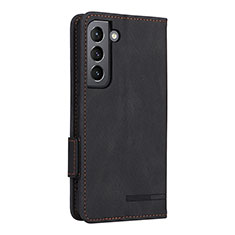 Leather Case Stands Flip Cover Holder L09Z for Samsung Galaxy S21 Plus 5G Black