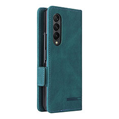 Leather Case Stands Flip Cover Holder L09Z for Samsung Galaxy Z Fold3 5G Green